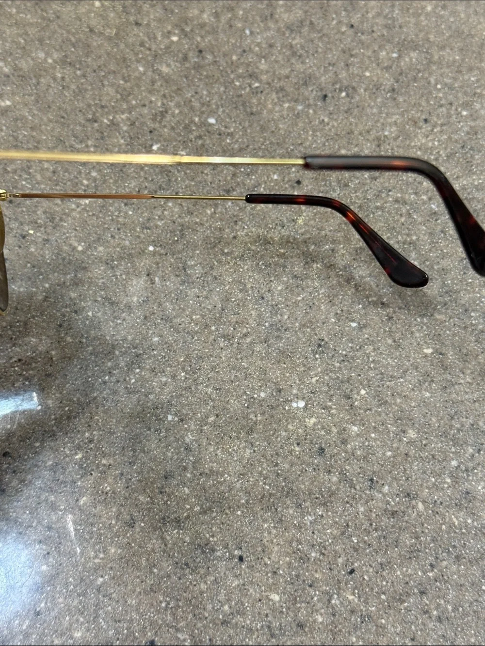 Vintage Ray-Ban Gold and Tortoise Frame Sunglasses with Brown Lenses